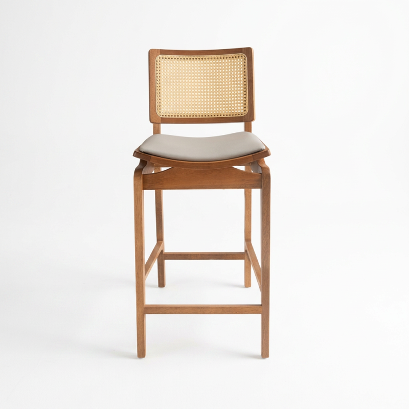Banqueta Malline em Corino Marrom