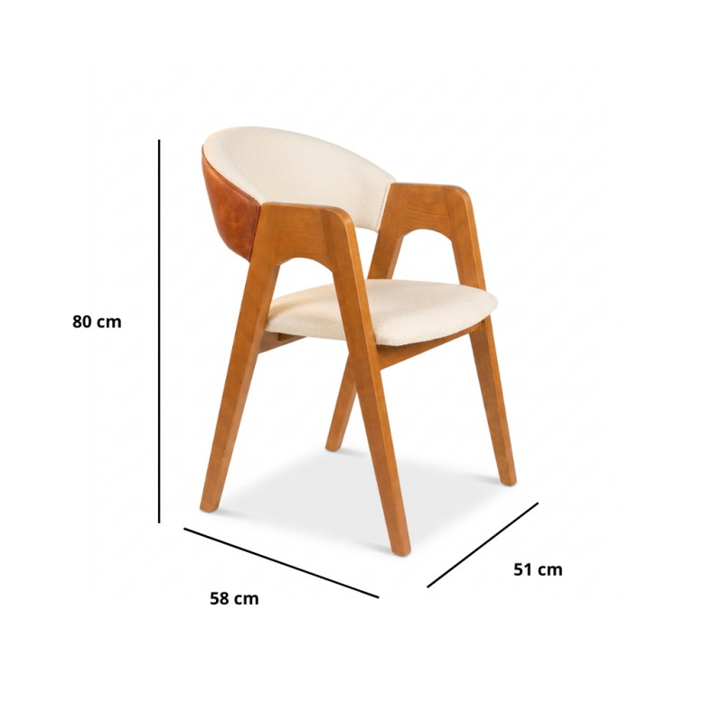 Cadeira Estofada Lamille Off White